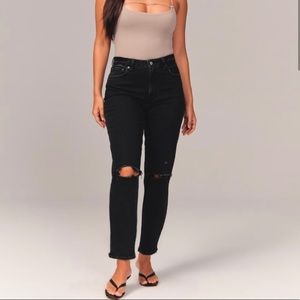 Abercrombie Curve Love High Rise Mom Jeans